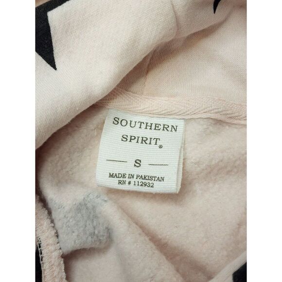 Woman's Southern Spirit Small Pink Crop Hoodie - Picture 4 of 6